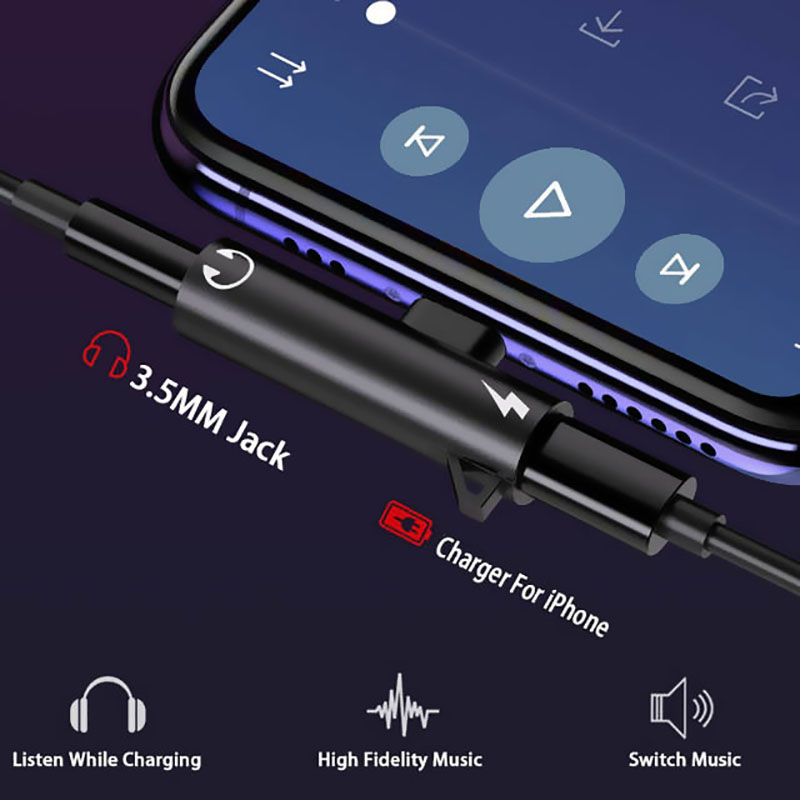 2 IN 1 Audio Charging Headphon - Earphone Splitter Jack recension och pris