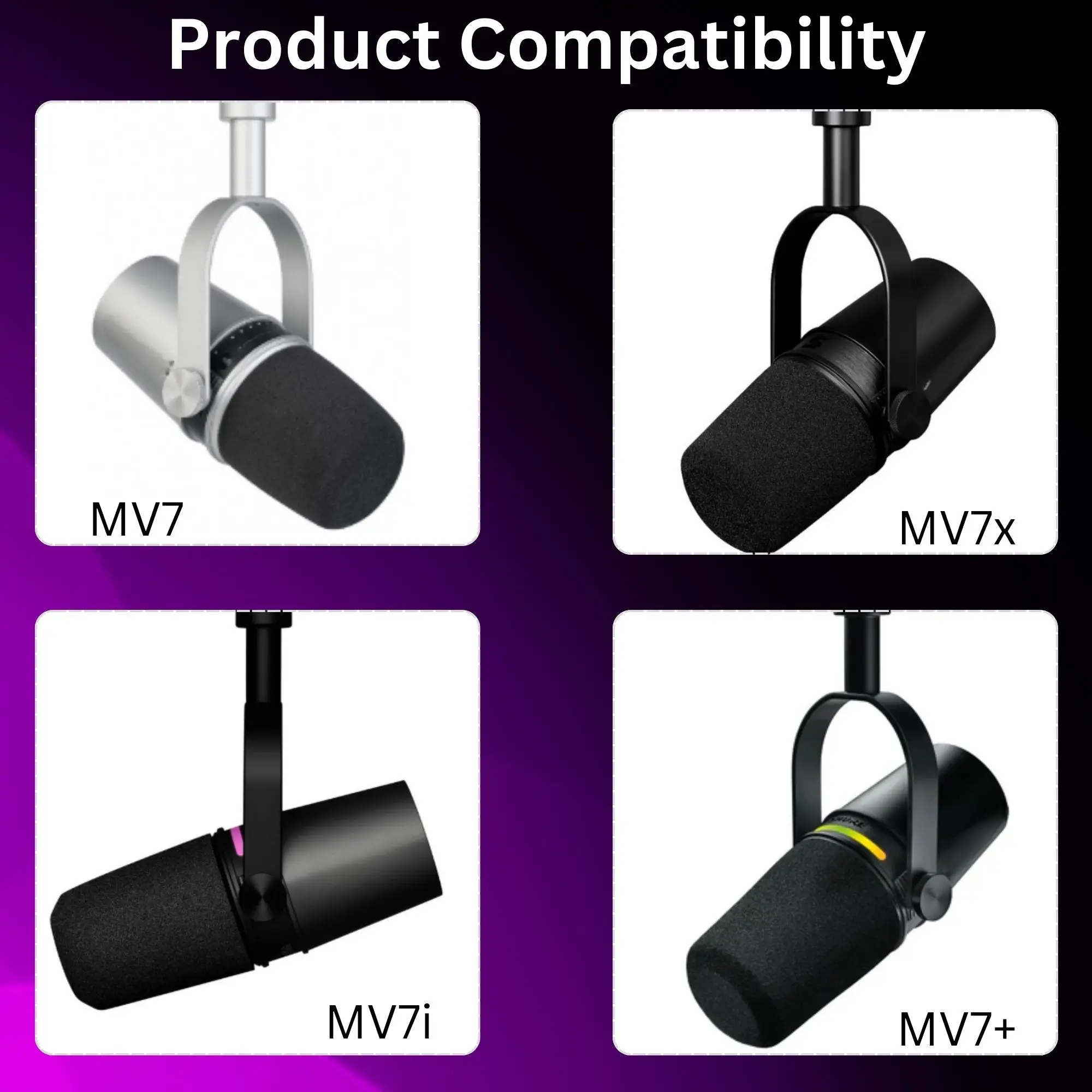 MV7 Foam for Shure MV7, MV7i,  - Shure Mic Mv7 recension och pris