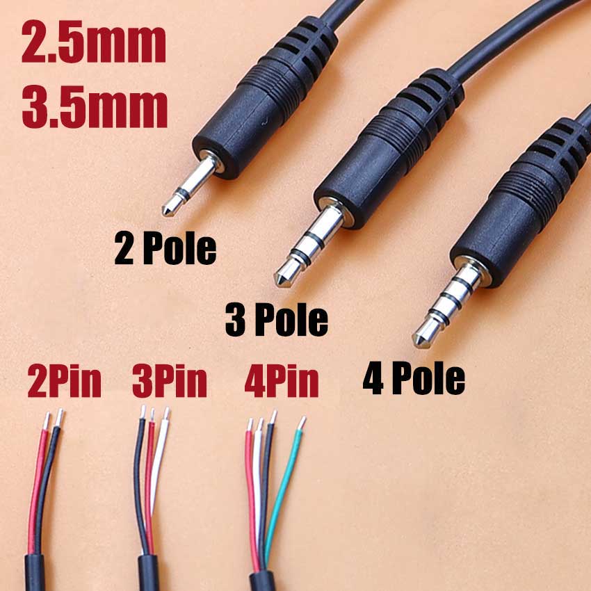 1pcs 2.5mm 3.5mm Mono Stereo A - Audiophile Headphone Wired recension och pris