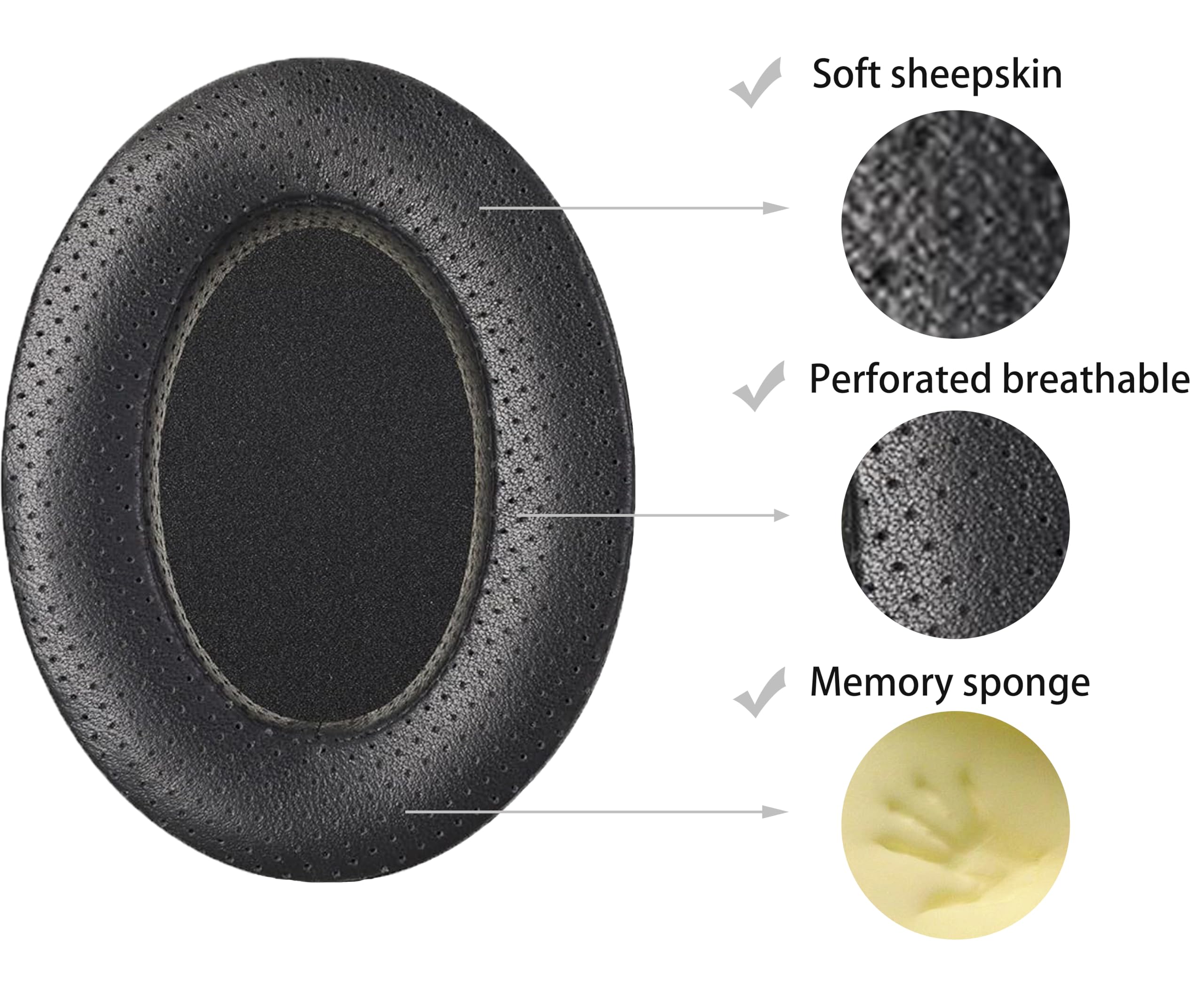 Upgrade Sheepskin Replacement  - Sennheiser Headphone Momentum 4 recension och pris
